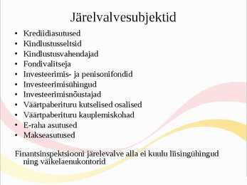 Finantsinspektsioon #26