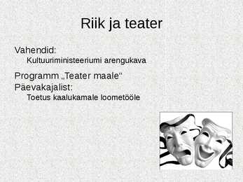 Valitsuse roll majanduses - kultuur #8
