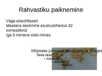 Maailma rahvastik ja rahvastikuprotsessid #4