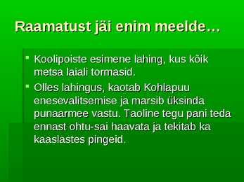 Nimed Marmortahvlil-kokkuvõte #5
