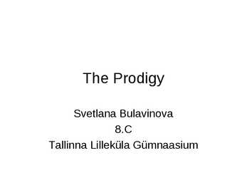 The Prodigy