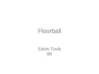 Floorball-saalihoki