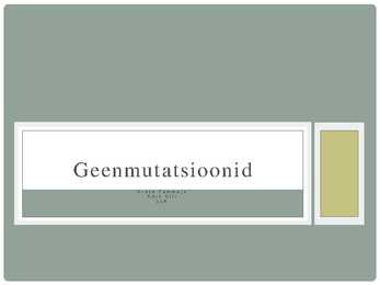 Geenmutatsioonid