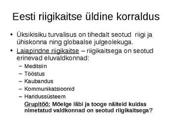 Eesti riigikaitse korraldus #2
