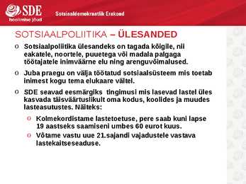 SDE-Põhjalik esitlus sotsiaaldemokraatidest #21
