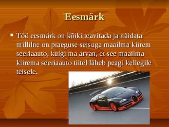 Bugatty veyroni esitlus #3