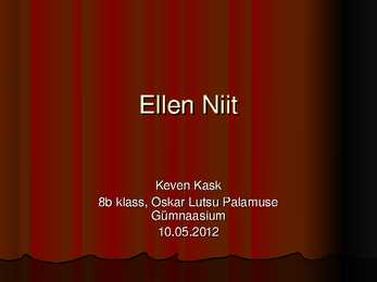 Ellen Niitu tutvustav slaidishow