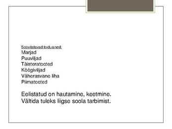 Erivajadustega inimeste toitlustamine #4