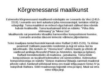 Renessanssi maalikunst ja vara-renessanss Itaalias #7