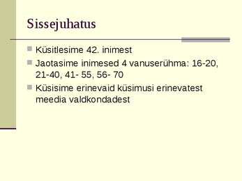 Telekommunikatsioon ja meedia #2