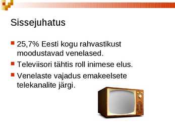 Vene telekanalid Eestis #2