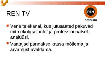 Vene telekanalid Eestis #5