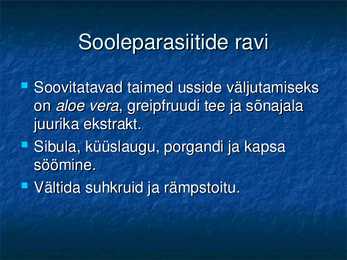 Algloomad ja sooleparasiidid #15