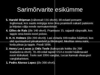 SARIMÕRVARID #46