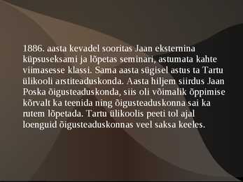 Jaan Poska elulugu #5