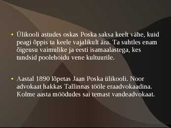 Jaan Poska elulugu #6