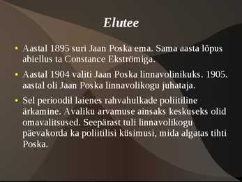 Jaan Poska elulugu #7