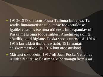 Jaan Poska elulugu #8