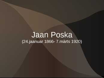 Jaan Poska elulugu