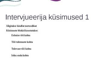 Elis Vink MK10 EDUKAS TÖÖINTERVJUU #6