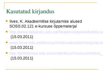 Uurimistöö koostamine #24