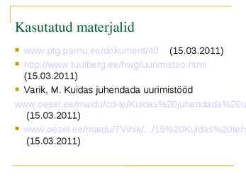 Uurimistöö koostamine #25