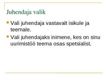 Uurimistöö koostamine #6