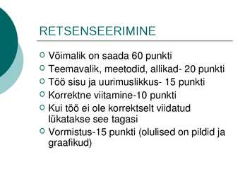 UURIMISTÖÖ ALUSED #20