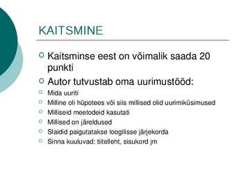 UURIMISTÖÖ ALUSED #21
