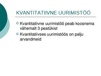 UURIMISTÖÖ ALUSED #4