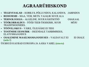 Ühiskonna arenguetapid #3