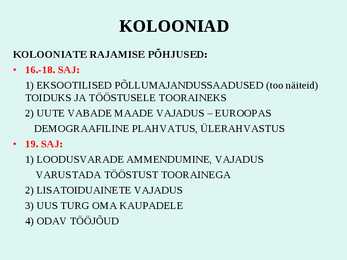 Ühiskonna arenguetapid #9