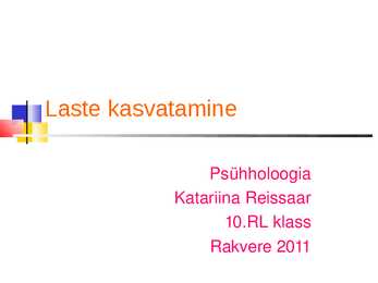 Laste kasvatamine