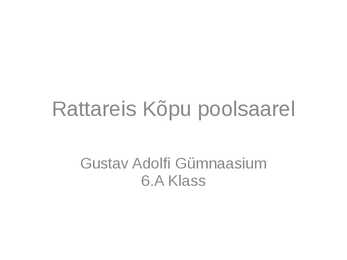 Rattareis Kõpu poolsaarel