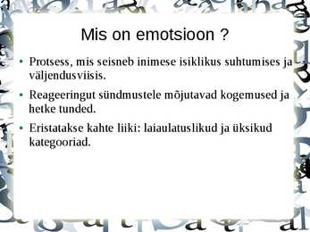 Slaidshow Emotsioon #2
