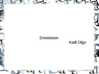 Slaidshow Emotsioon