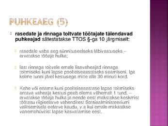 TLS töö- ja puhkeaeg #17
