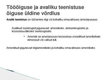 Sissejuhatus tööõigusesse-tööõiguse asend-põhimõtted-võrdlus teiste lepingutega #18