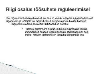 Sissejuhatus tööõigusesse-tööõiguse asend-põhimõtted-võrdlus teiste lepingutega #10