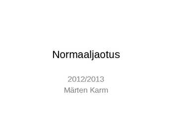 Normaaljaotus