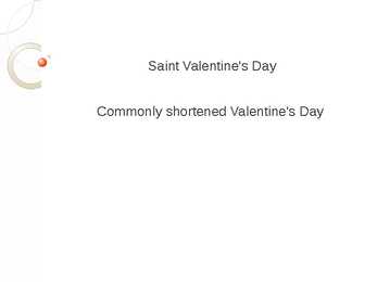 Saint Valentine s Day