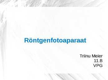 Röntgenfotoaparaat