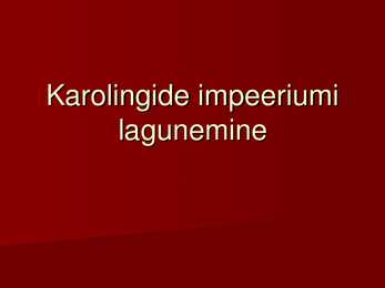 Karolingide impeeriumi lagunemine