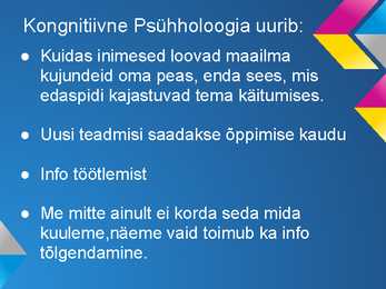 Kognitiivne Psühholoogia #4