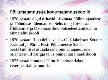 Eesti kooli areng #11