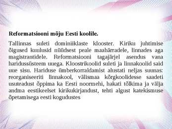 Eesti kooli areng #7