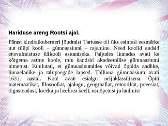 Eesti kooli areng #8