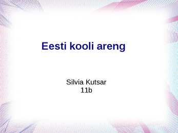 Eesti kooli areng