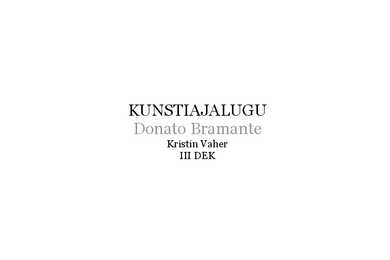 Donato Bramante