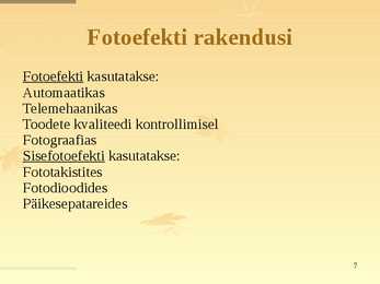 Fotoefekt ehk fotoelektriline efekt #7